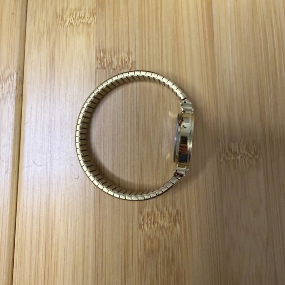 Timex Ladies' Indiglo Gold Tone + Crystals Watch w/ Stretch Band, 27mm - Picture 3 of 5